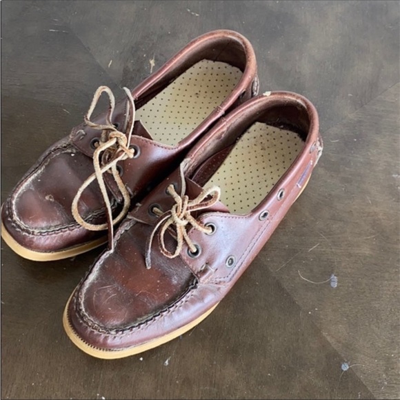 Portland Waxed Brown & Honey Vintage Sebago Docksides Women’s 7.5 - Picture 10 of 16